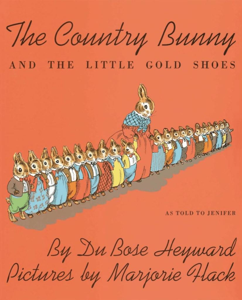 The Country Bunny and the Little Gold Shoes storybook by Du Bose Heyward and pictures by Marjorie Hack